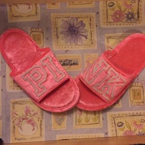 Pink Velour Slippers